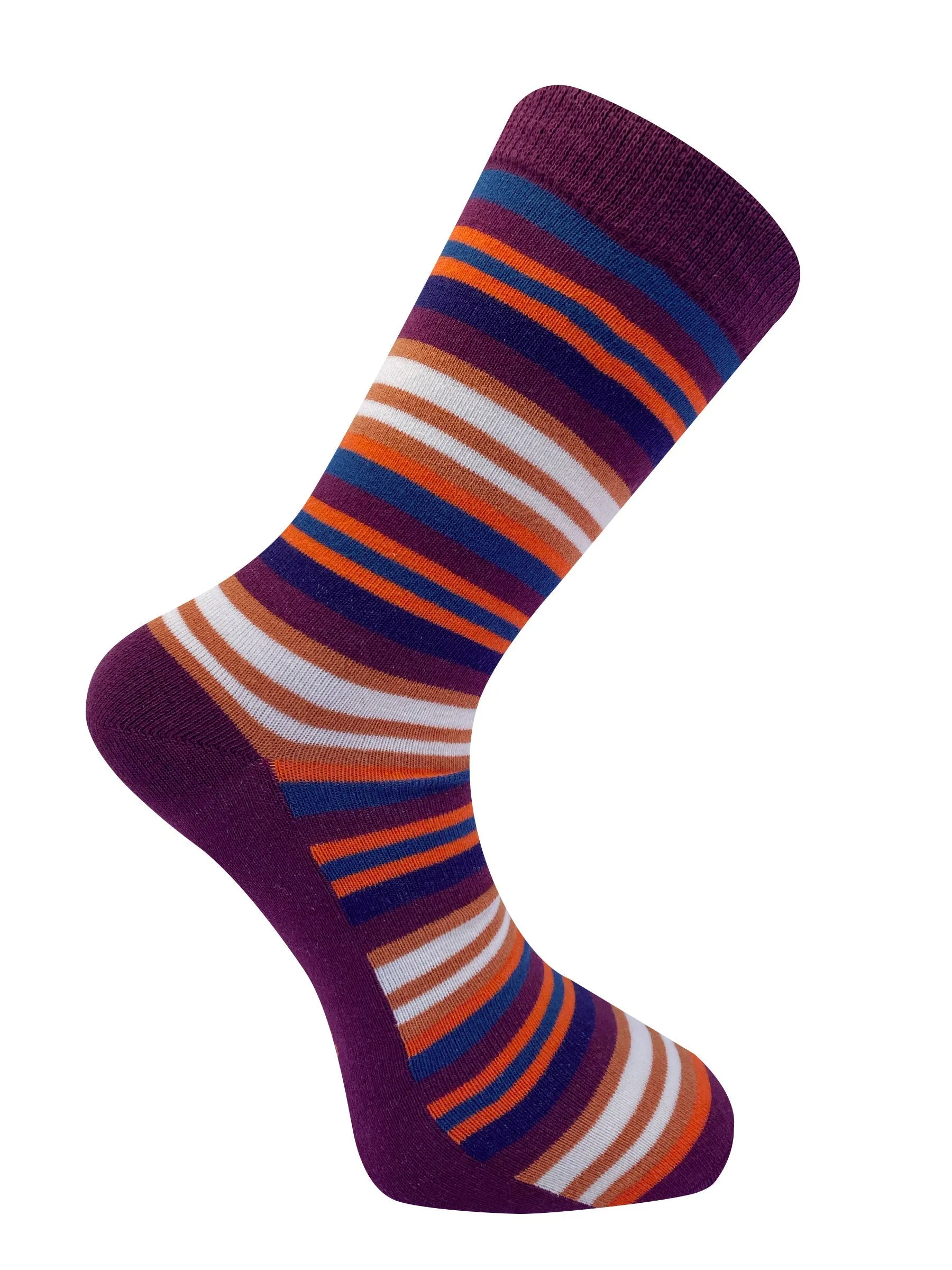 Stripe GOTS Organic Cotton Socks Terracotta sold by Ivalo.com