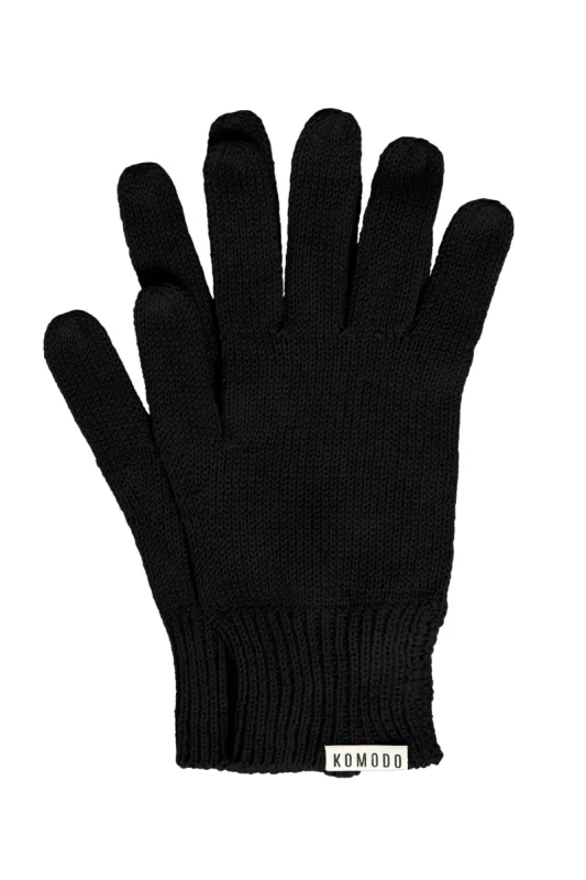 City Organic Cotton Gloves Black sold by Ivalo.com