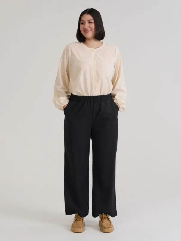 Elvi Wool Blend Pants Black sold by Ivalo.com