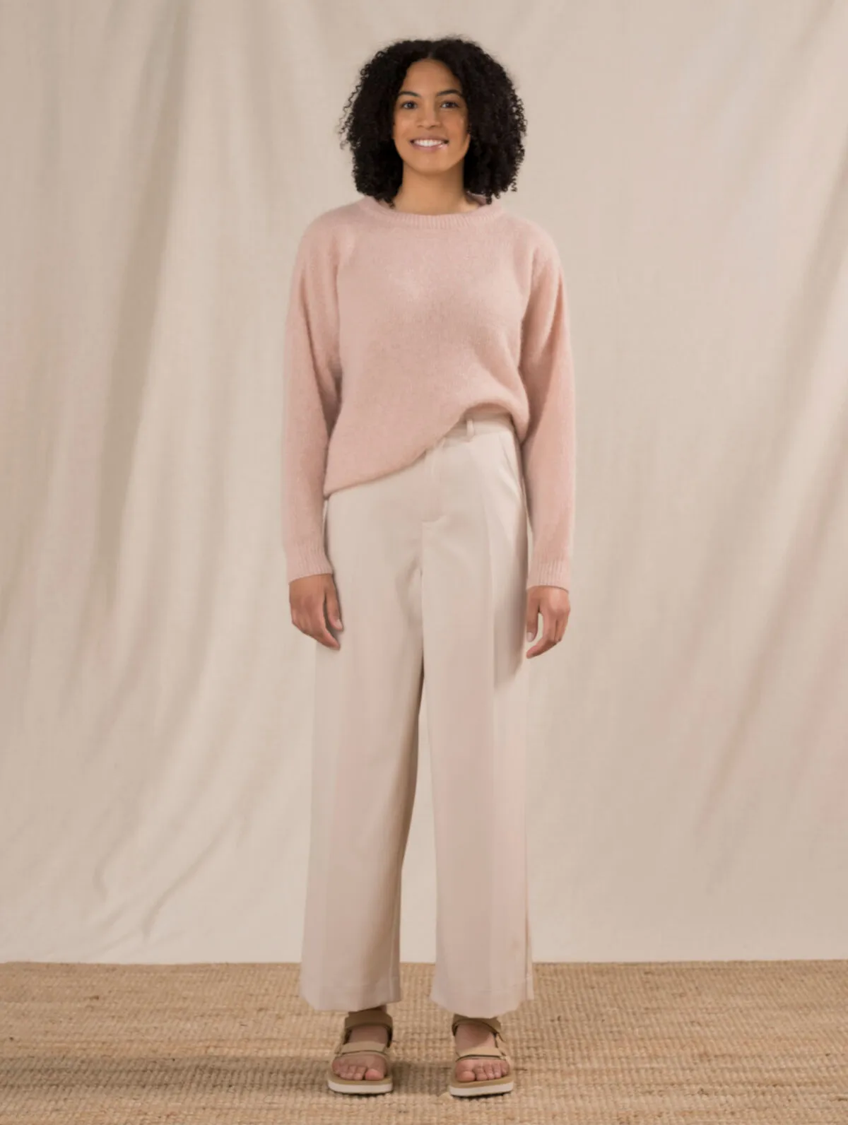 Emma Wool Blend Trousers Birch White sold by Ivalo.com product image thumbnail 3