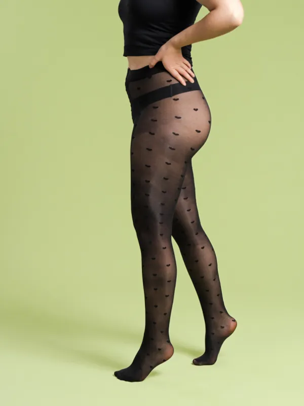The 3D Pantyhose 20den Hearts Black sold by Ivalo.com