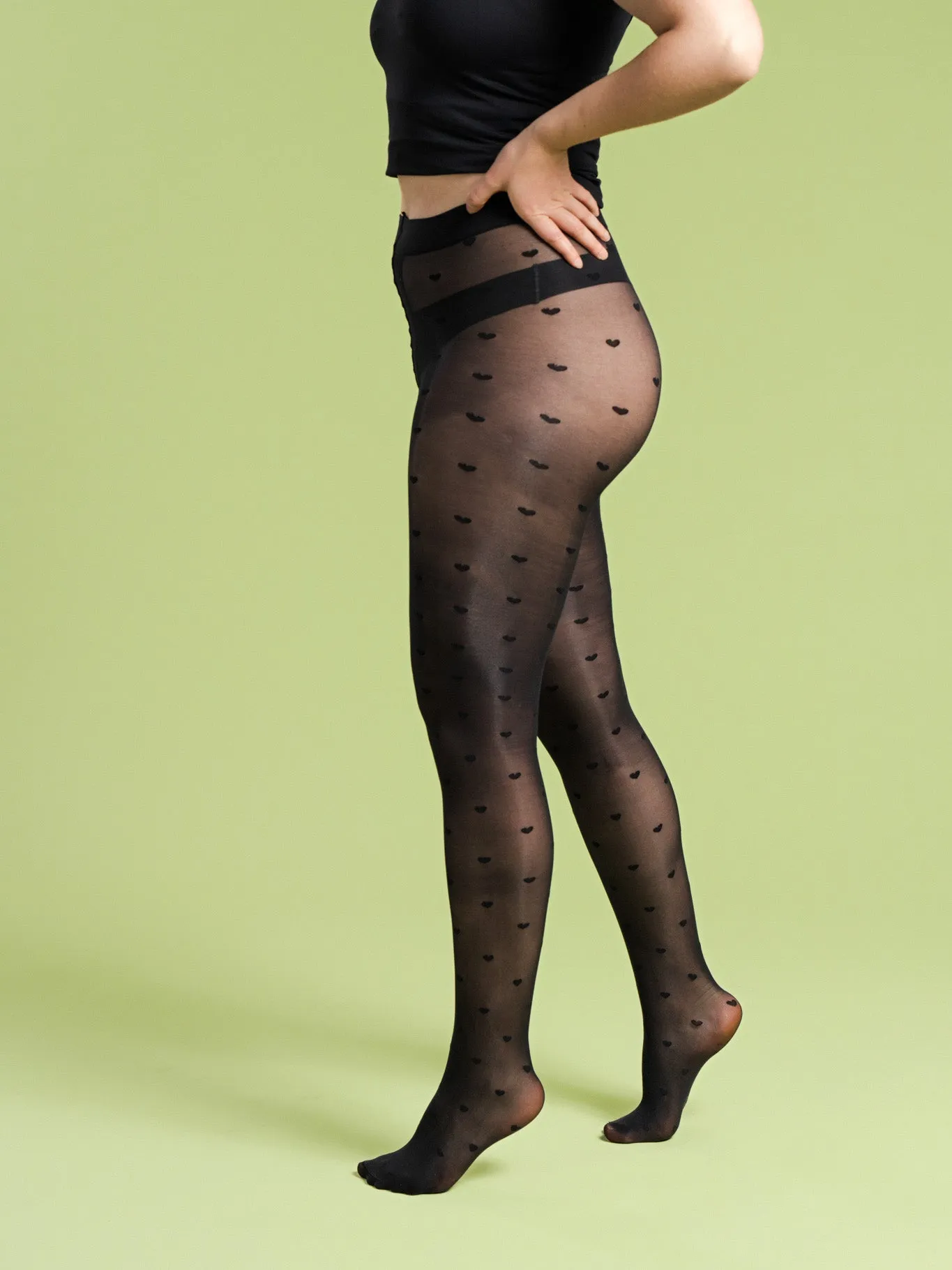 The 3D Pantyhose 20den Hearts Black sold by Ivalo.com