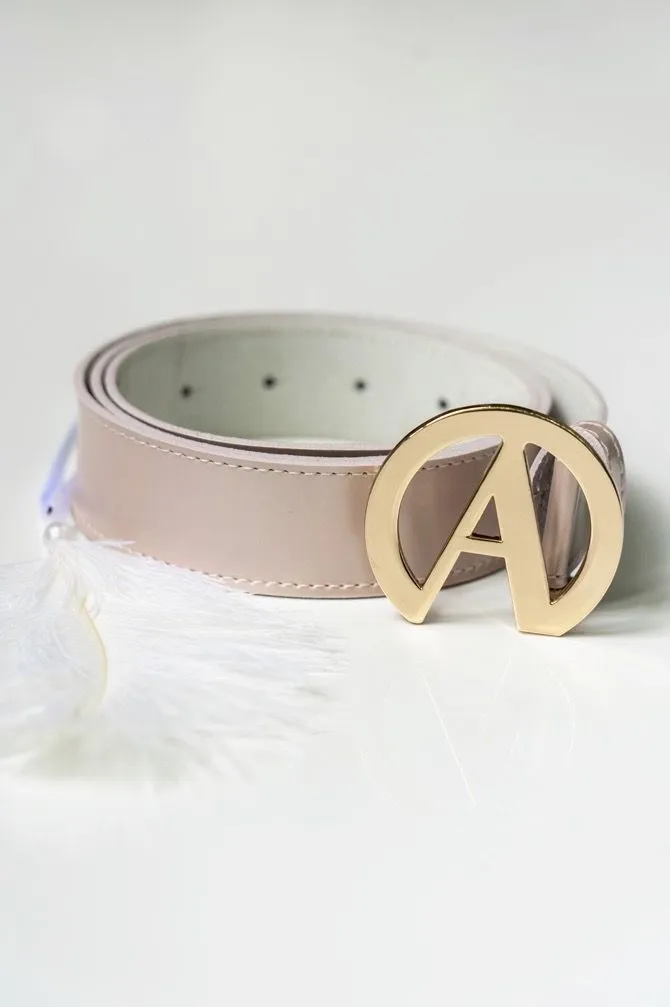 Leather Belt Powder Pink sold by Ivalo.com