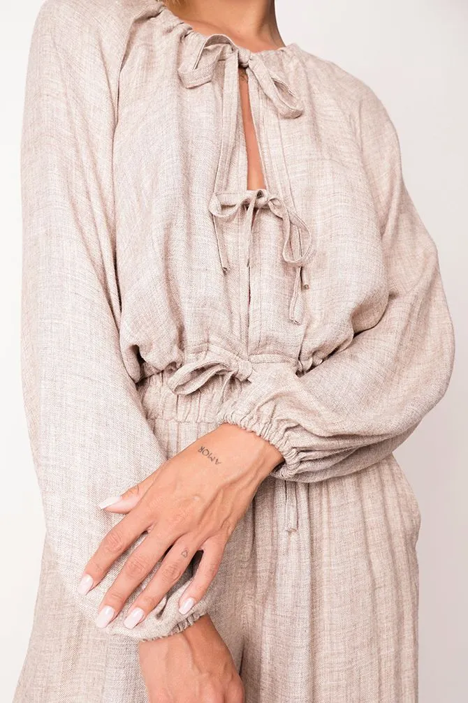 Skye Tie Blouse Beige sold by Ivalo.com product image thumbnail 2