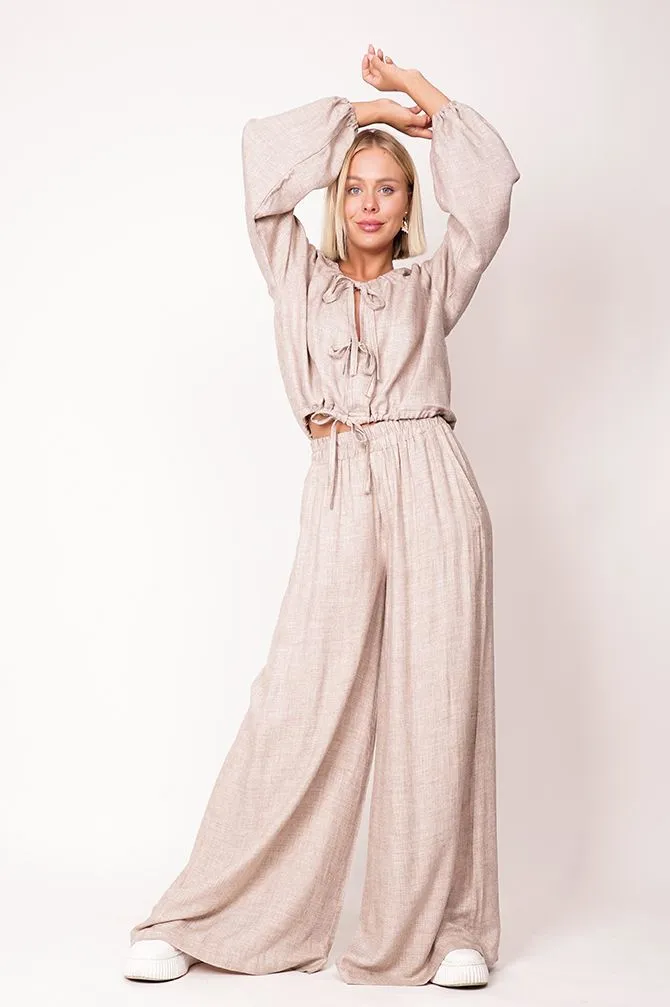 Skye Wide Leg Pants Beige sold by Ivalo.com product image thumbnail 4