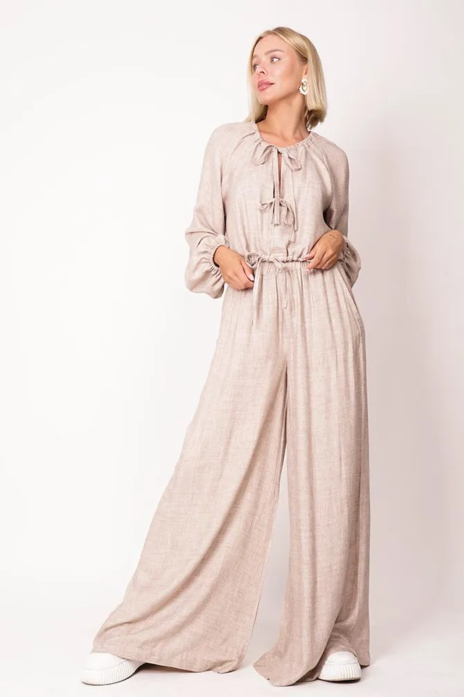 Skye Wide Leg Pants Beige sold by Ivalo.com