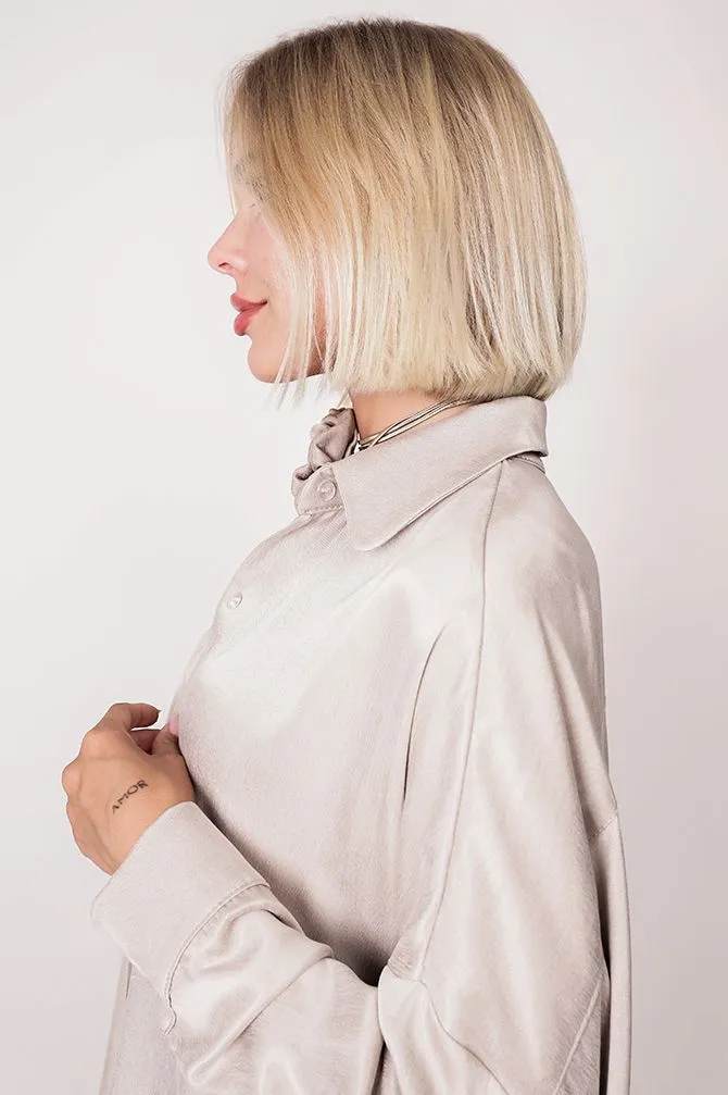 Long Lyocell Shirt Beige sold by Ivalo.com product image thumbnail 5