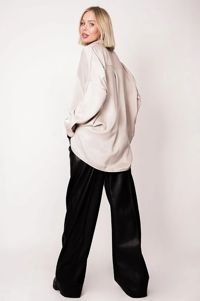 Long Lyocell Shirt Beige sold by Ivalo.com product image thumbnail 3