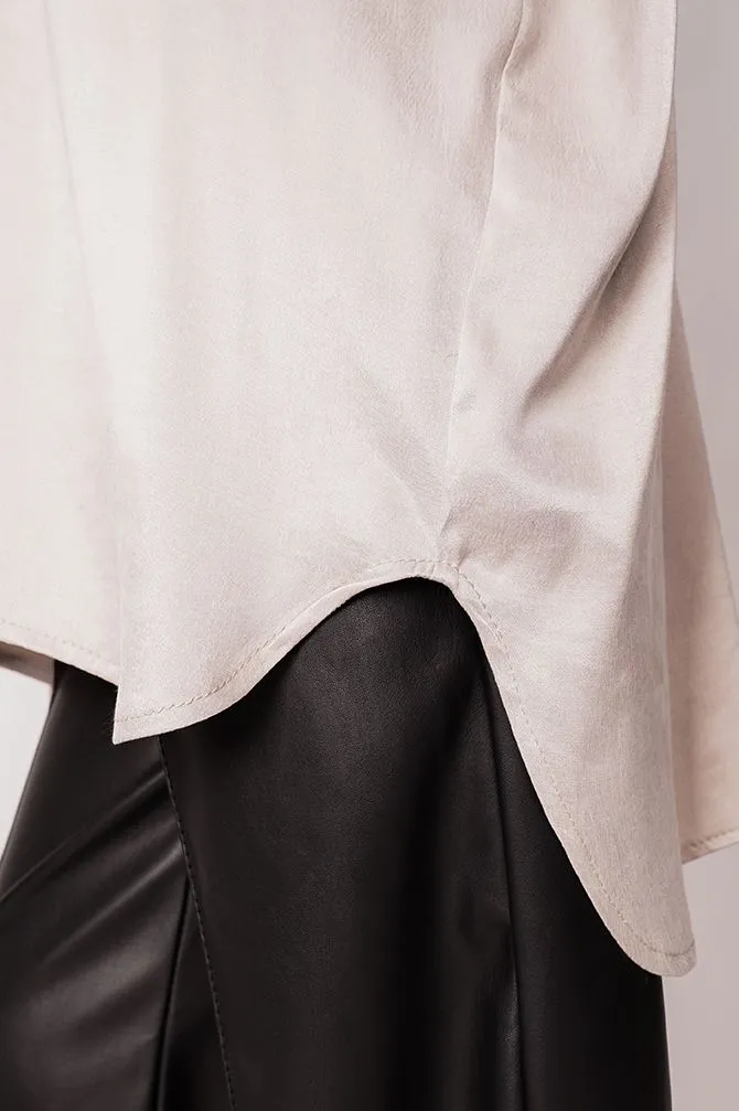 Long Lyocell Shirt Beige sold by Ivalo.com product image thumbnail 4