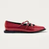 Jive Onix Red Leather Ballet Flats sold by Ivalo.com