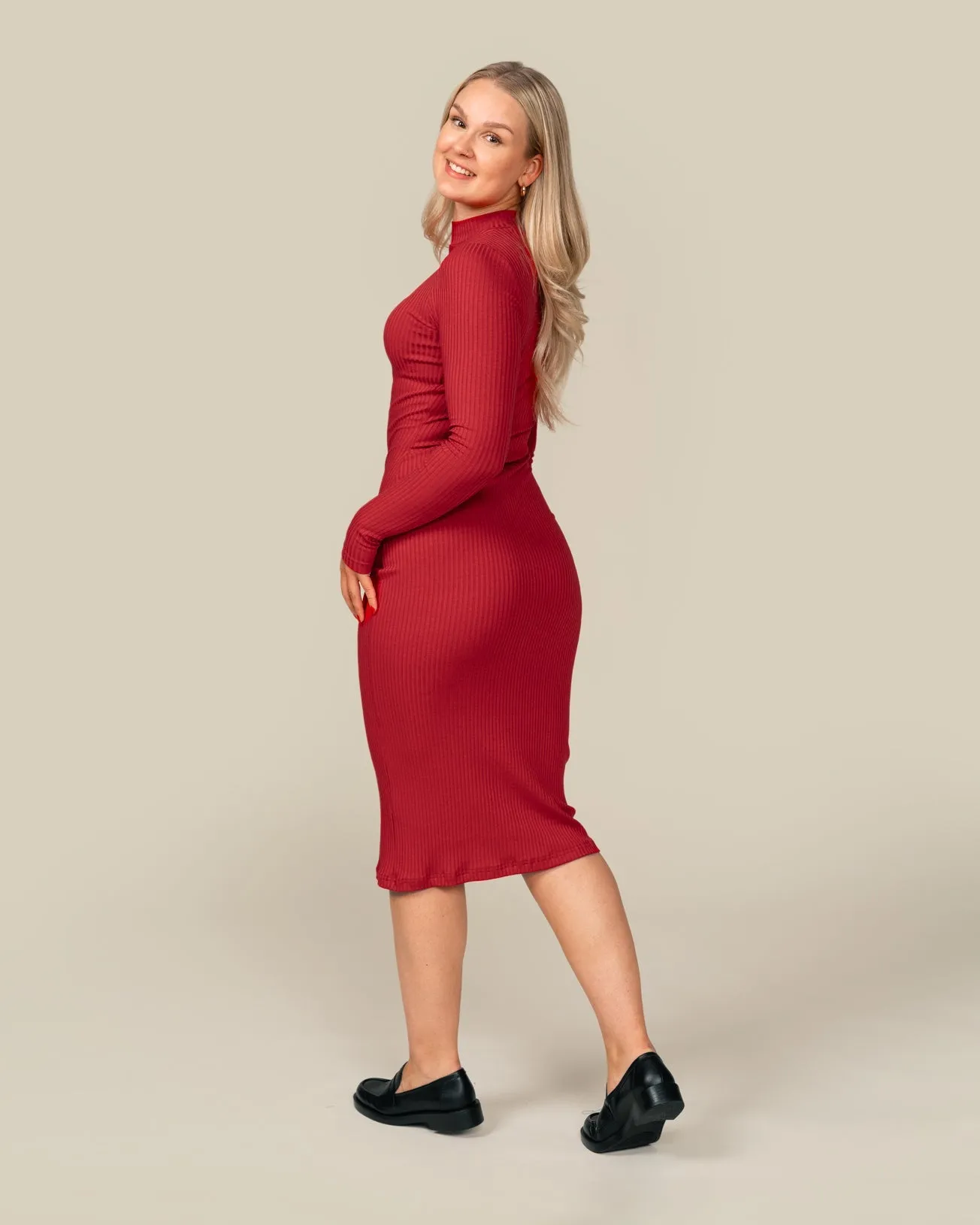 Toive Ribbed Dress Red sold by Ivalo.com product image thumbnail 4