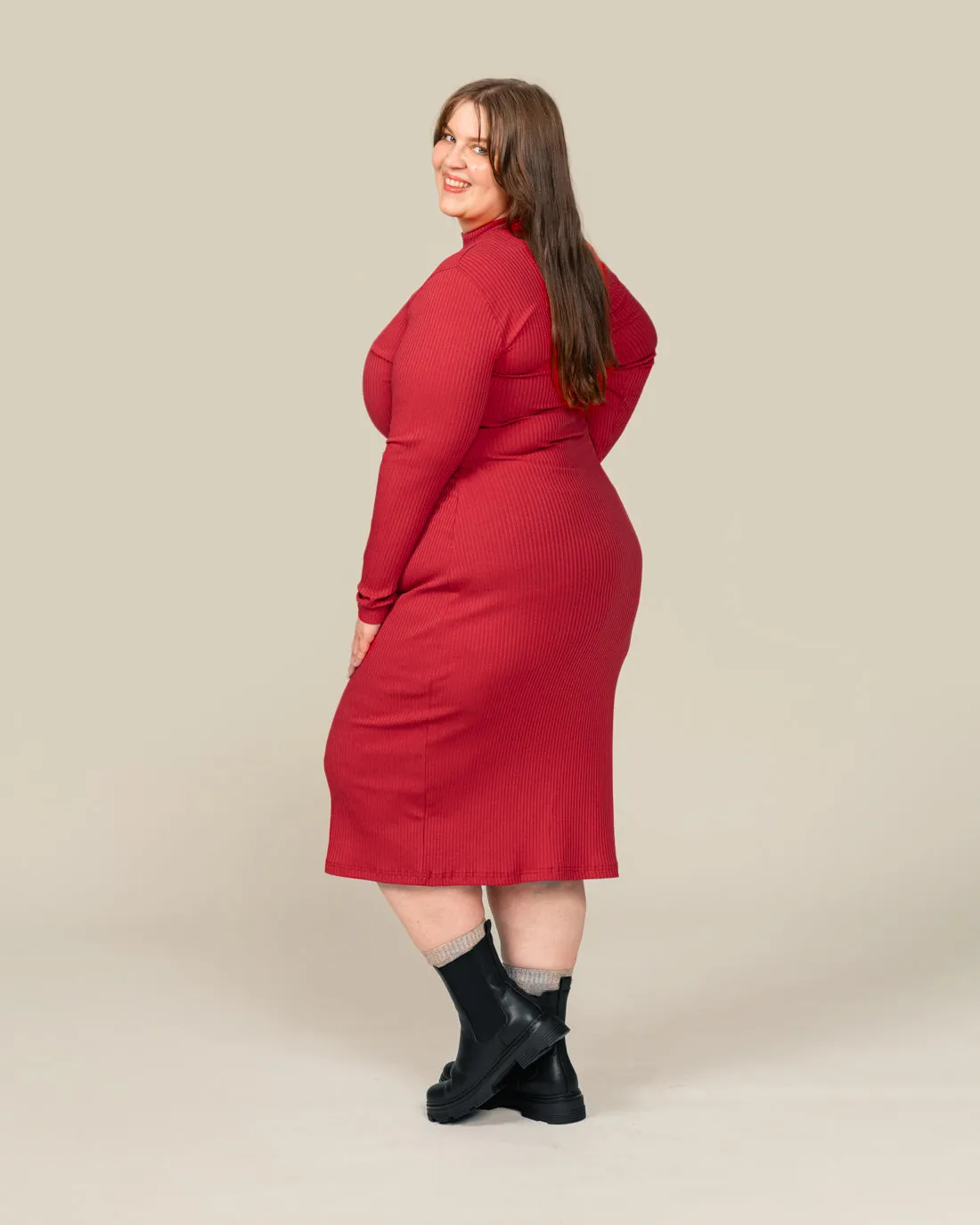 Toive Ribbed Dress Red sold by Ivalo.com product image thumbnail 2