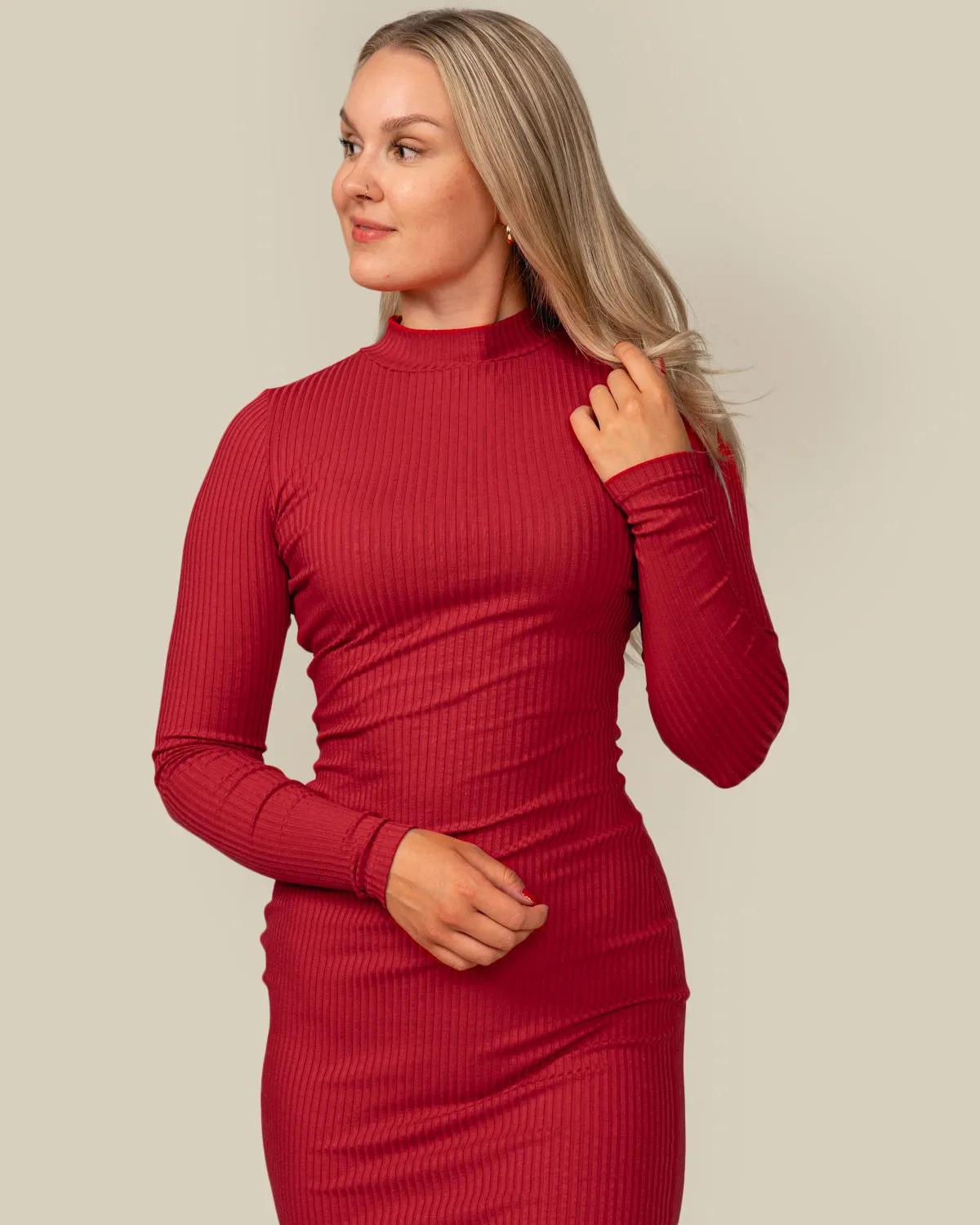 Toive Ribbed Dress Red sold by Ivalo.com product image thumbnail 5