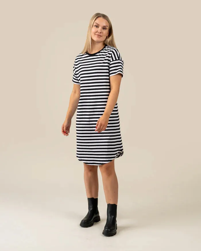 Muisto T-Shirt Dress Black/White Stripe sold by Ivalo.com product image thumbnail 2