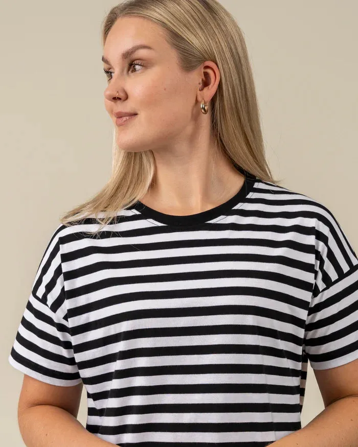 Muisto T-Shirt Dress Black/White Stripe sold by Ivalo.com product image thumbnail 3