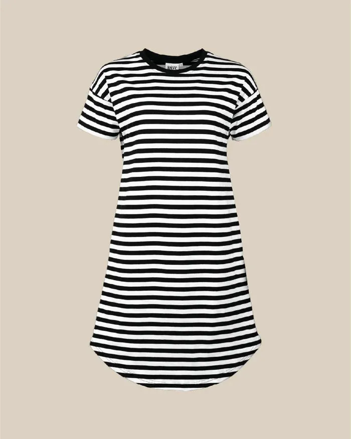 Muisto T-Shirt Dress Black/White Stripe sold by Ivalo.com product image thumbnail 4