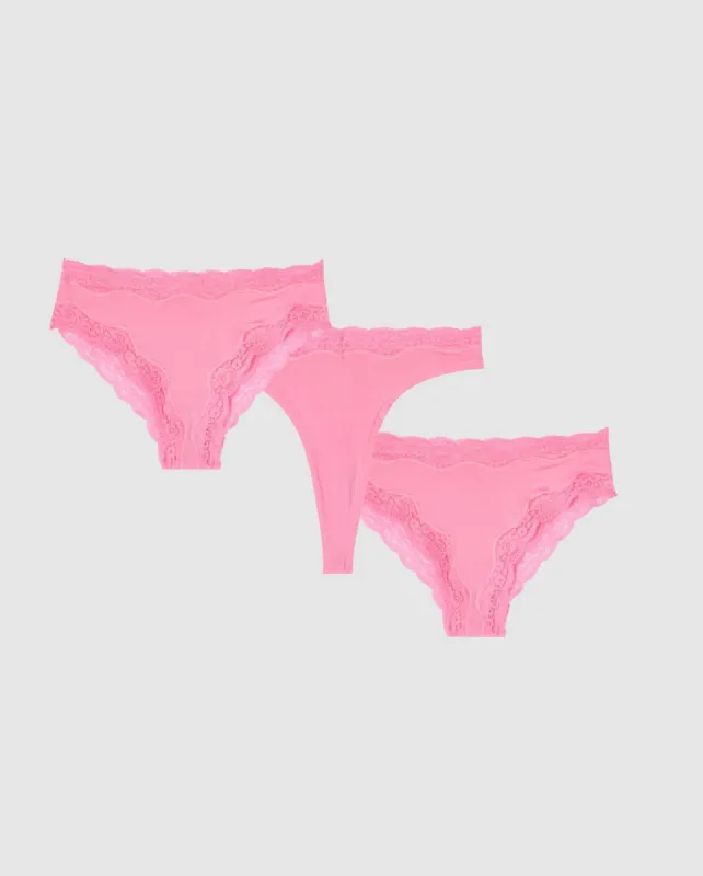 Micro Underpants 3-Pack Candy Pink sold by Ivalo.com