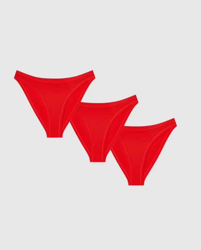 Micro Bikini Briefs 3-Pack Fiery Red sold by Ivalo.com