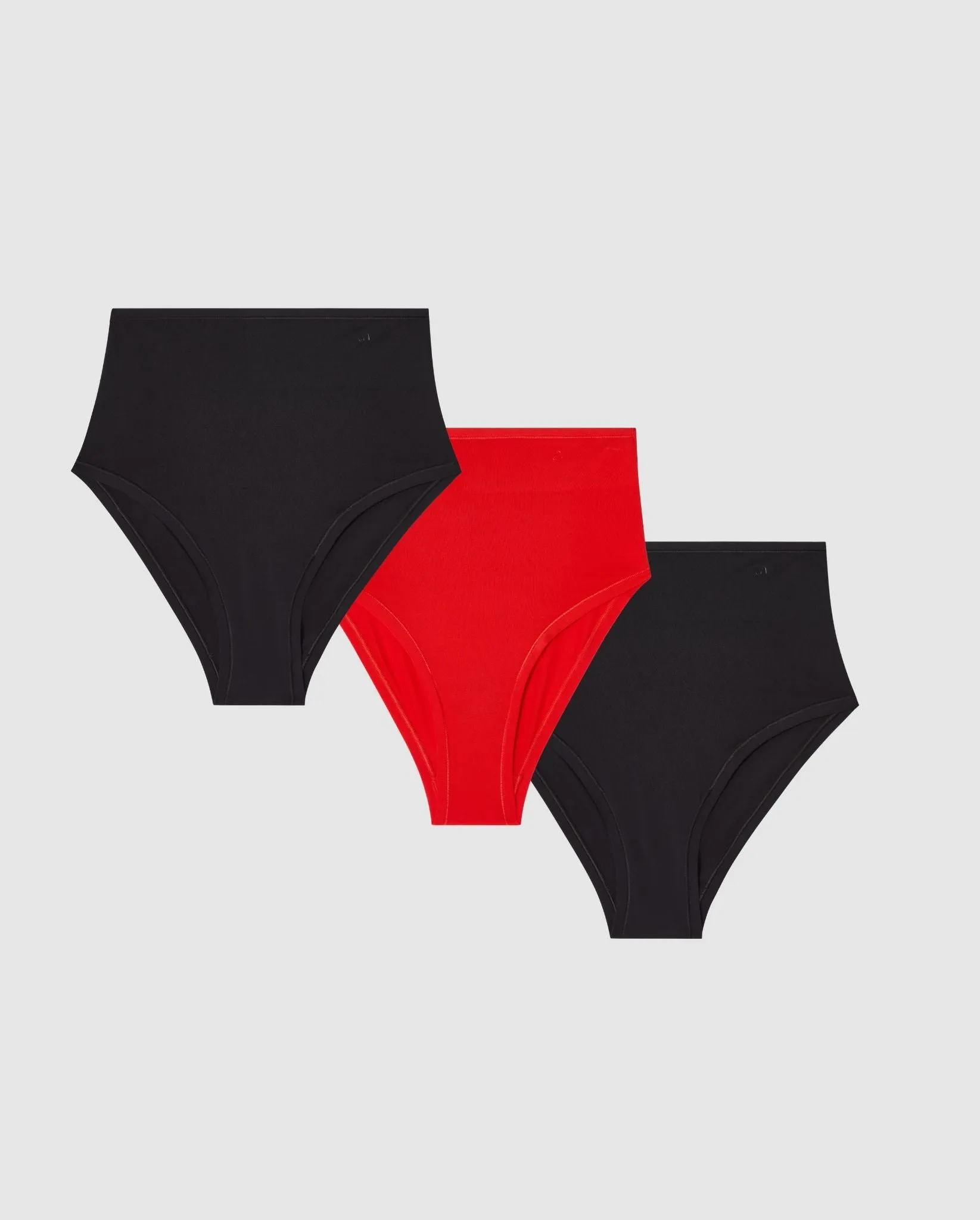 Micro Highwaist Briefs 3-Pack Black & Fiery Red sold by Ivalo.com