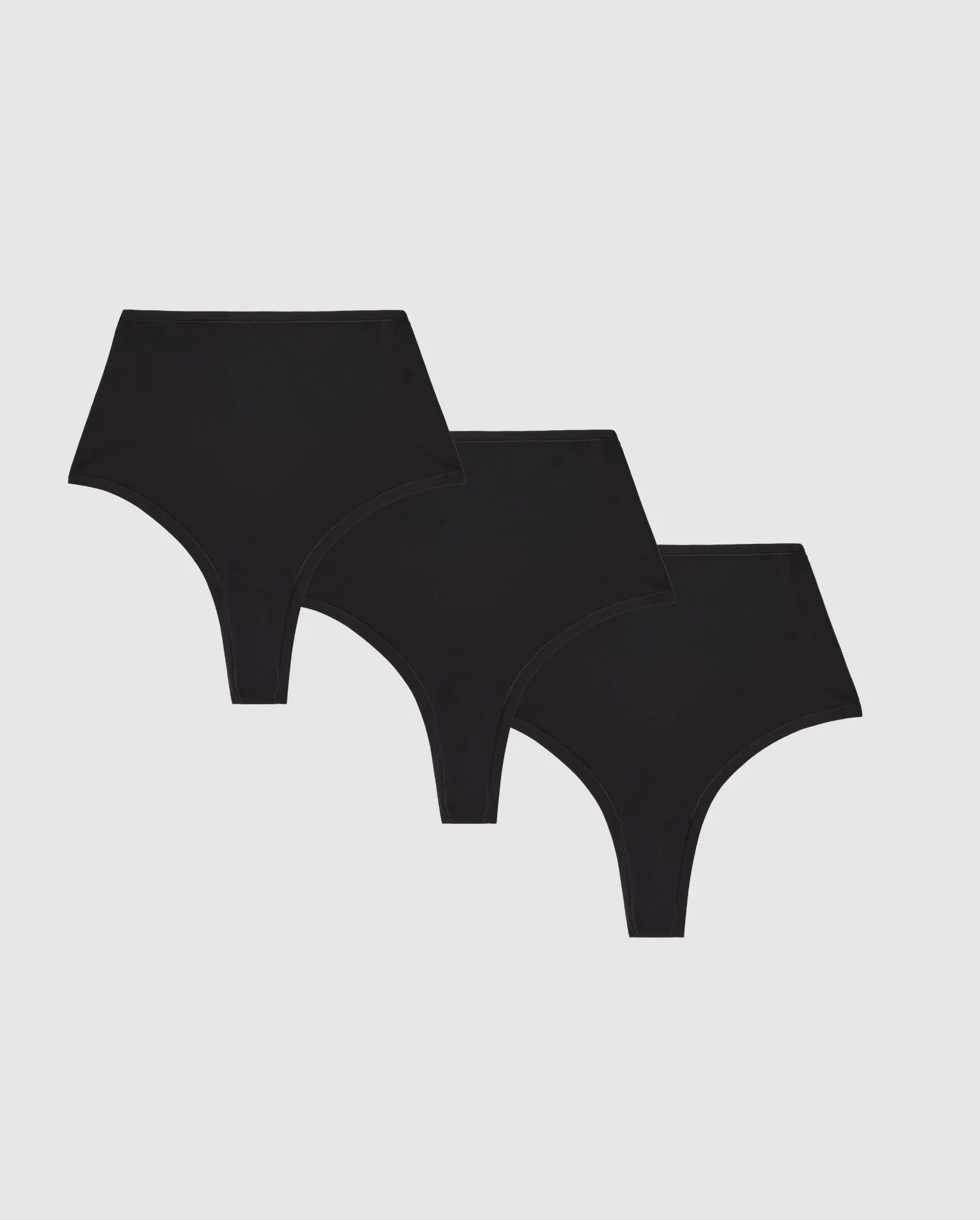 Micro Highwaist Thong 3-Pack Black sold by Ivalo.com