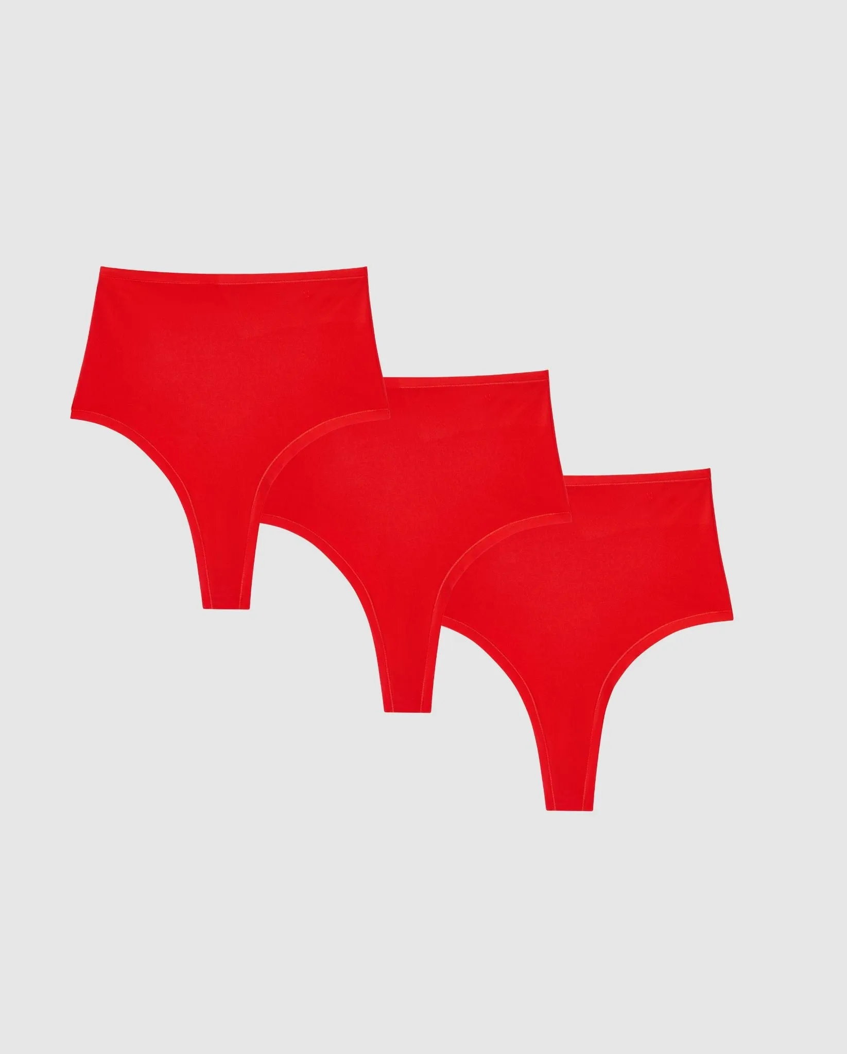 Micro Highwaist Thong 3-Pack Fiery Red sold by Ivalo.com
