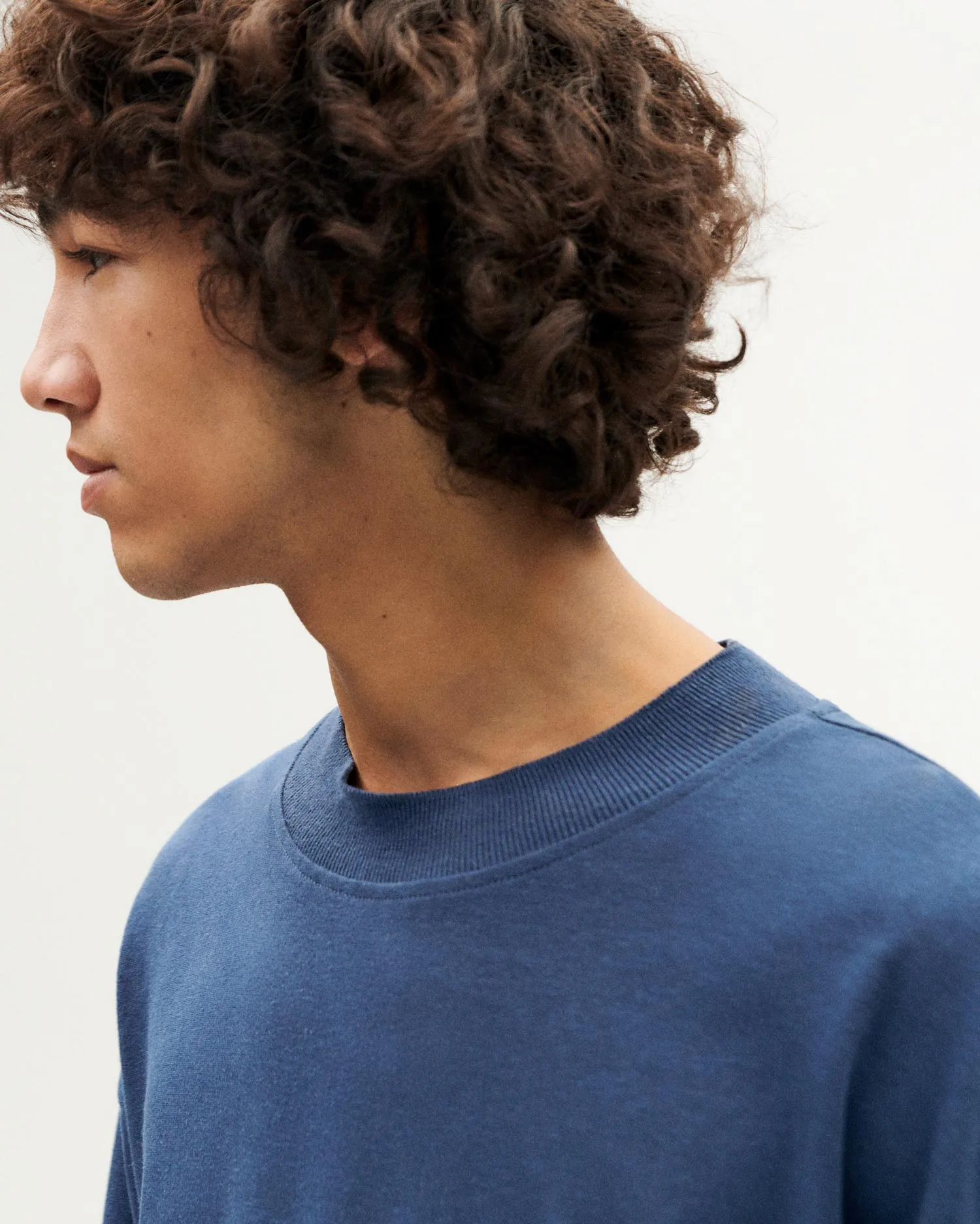 Men's Doug Thick Hemp T-Shirt Blue sold by Ivalo.com product image thumbnail 3