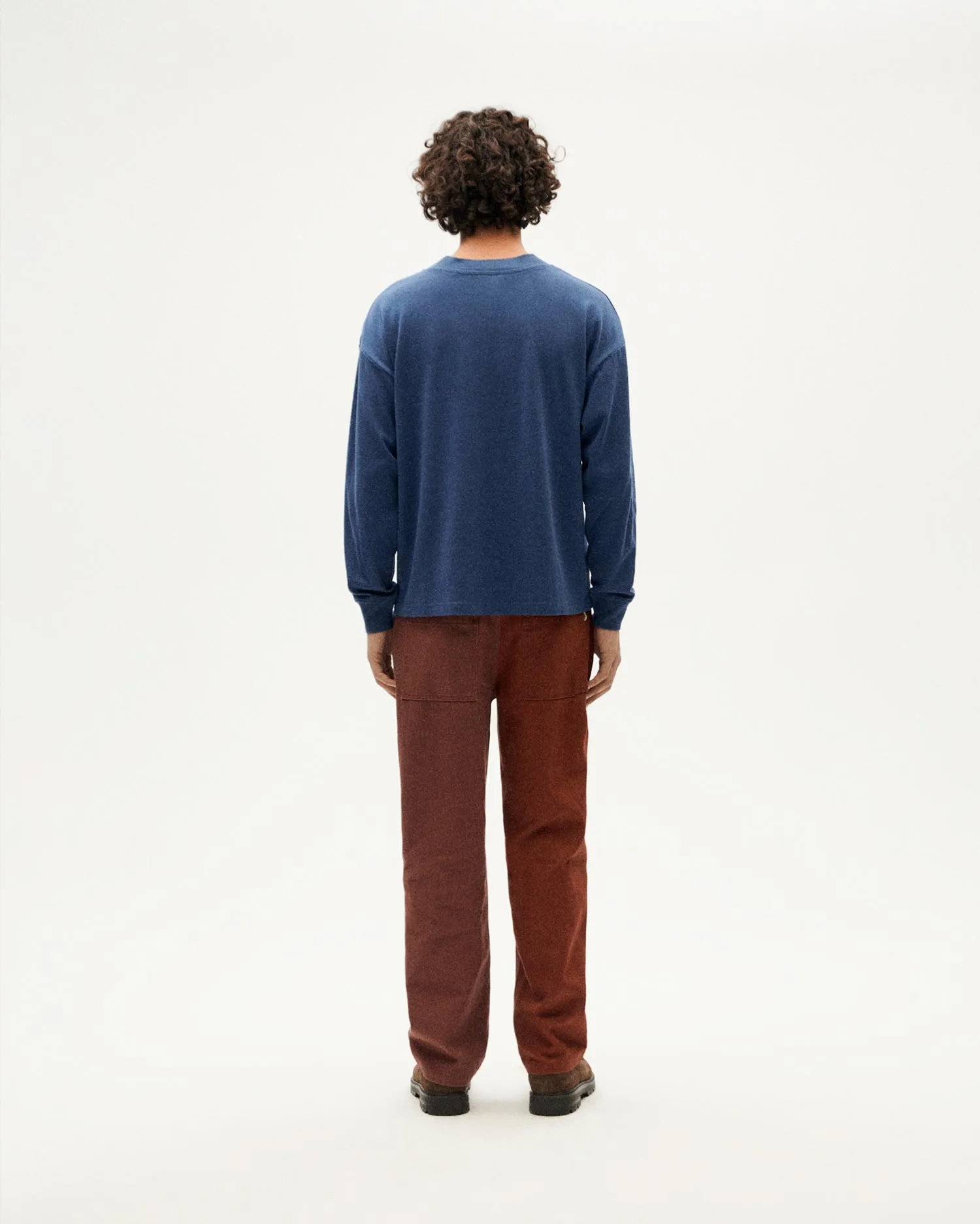 Men's Doug Thick Hemp T-Shirt Blue sold by Ivalo.com product image thumbnail 4