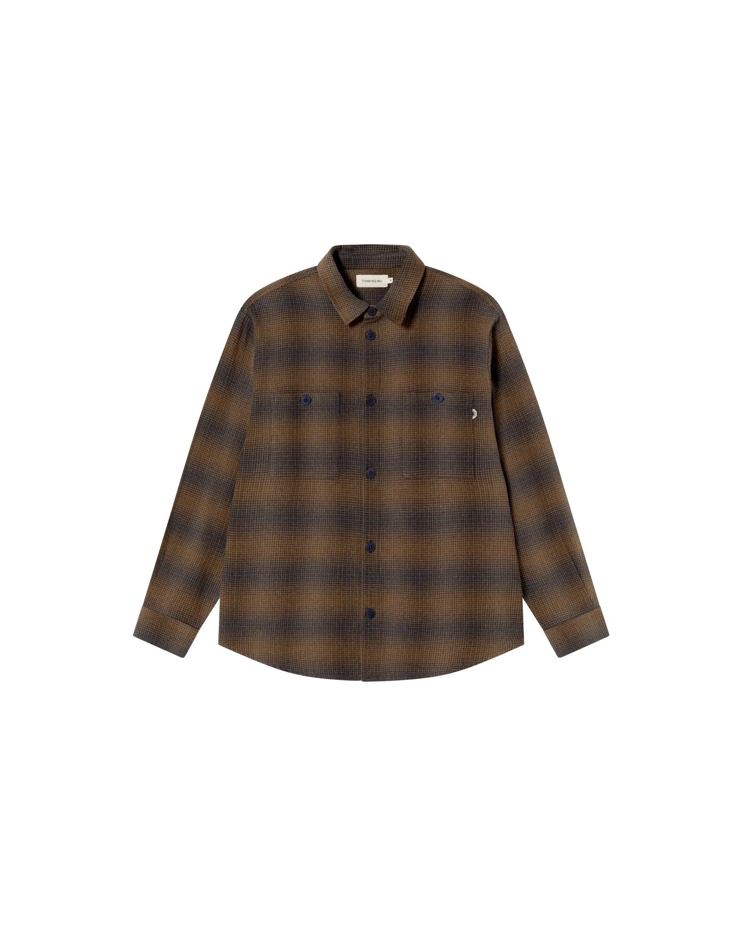 Men's Hans Checks Shirt Brown Navy sold by Ivalo.com product image thumbnail 5