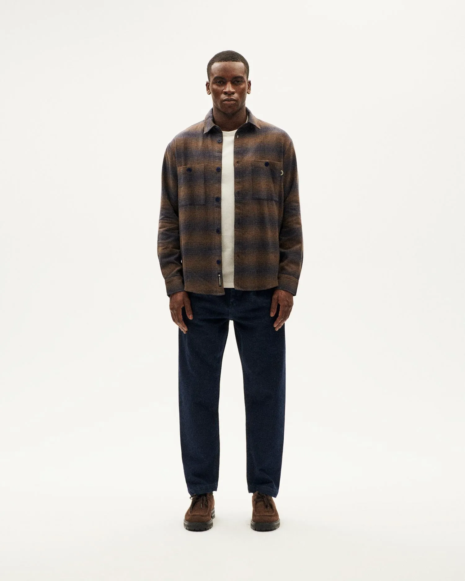 Men's Hans Checks Shirt Brown Navy sold by Ivalo.com product image thumbnail 3