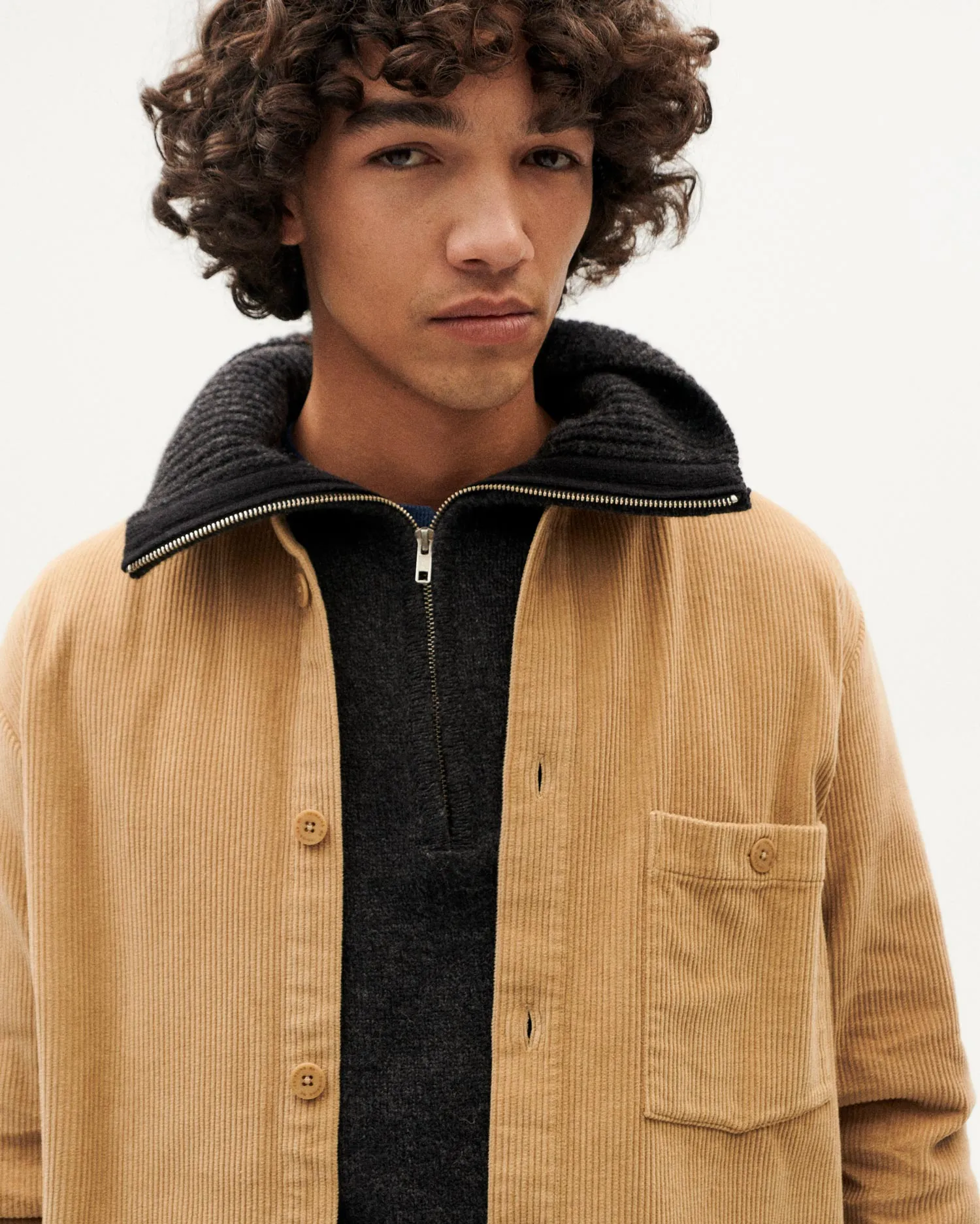 Men's Theo Corduroy Overshirt Beige sold by Ivalo.com product image thumbnail 4