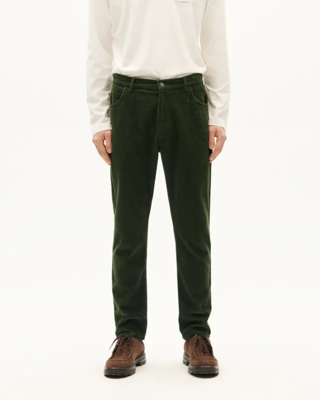 Men's 5 Pockets Corduroy Pants Green sold by Ivalo.com