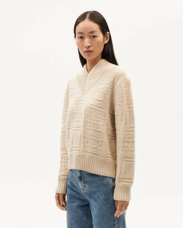 Miranda Wool Sweater Ivory sold by Ivalo.com
