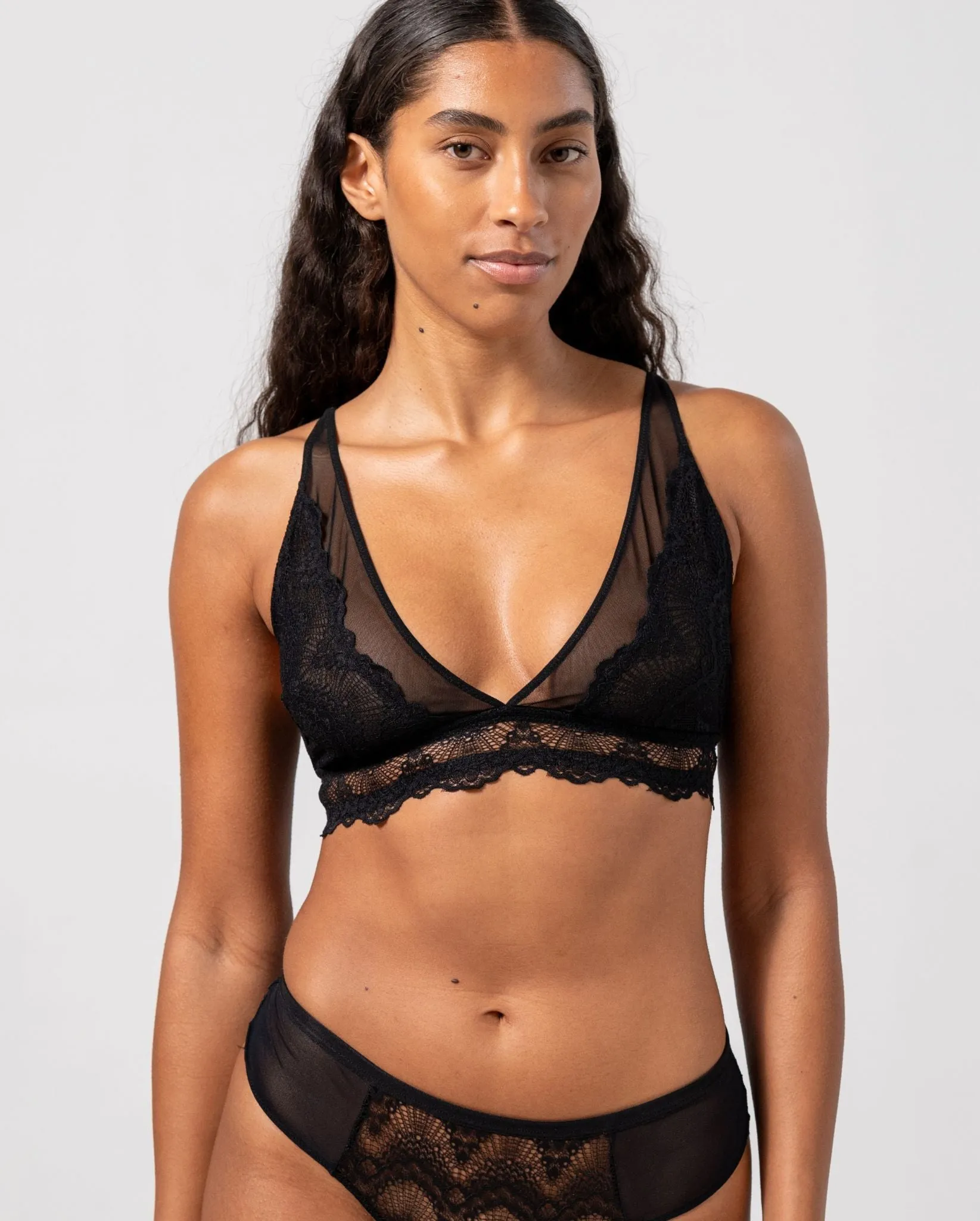 Lace Plunge Bralette Black sold by Ivalo.com product image thumbnail 5