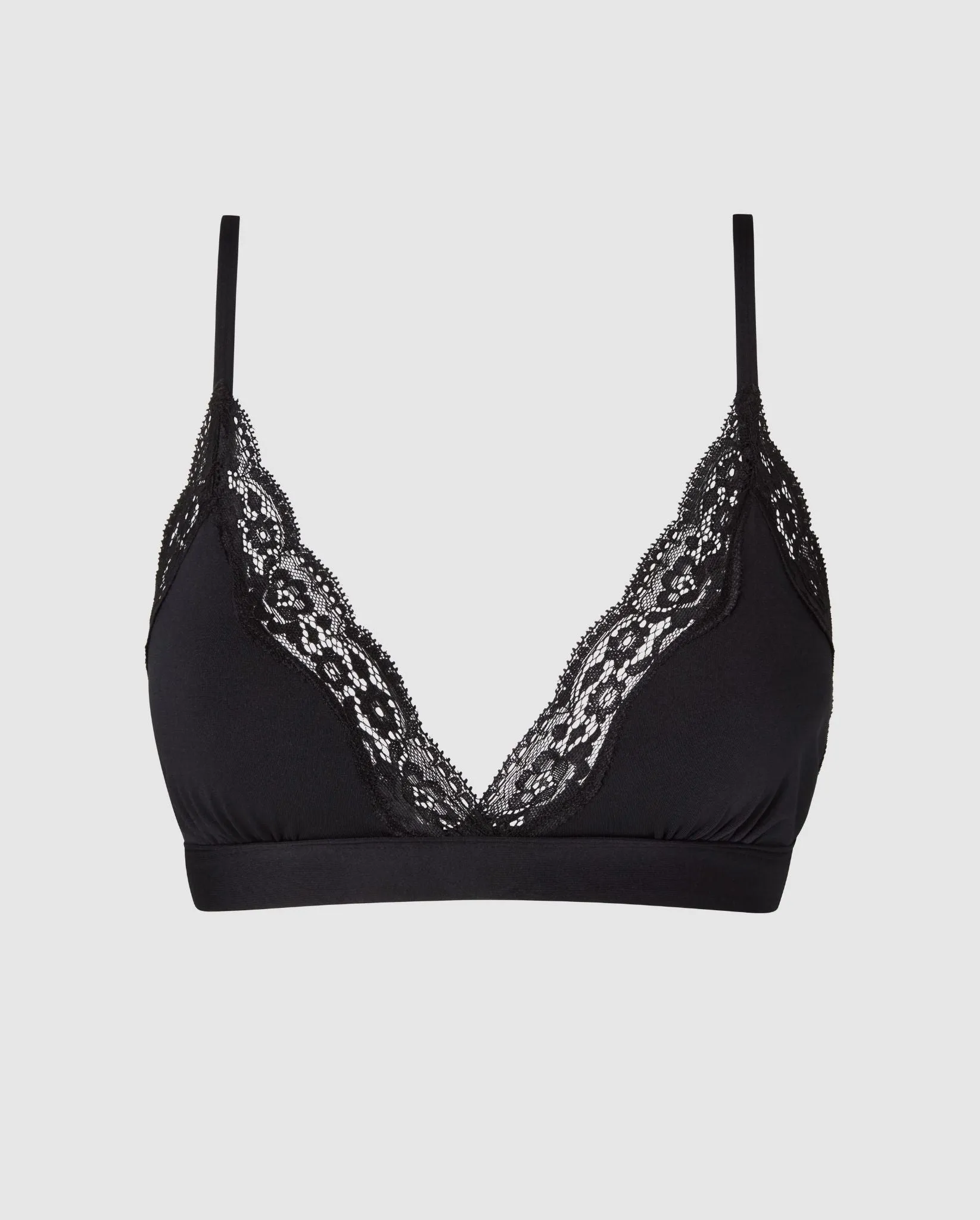 Micro Lace Triangle Bralette Black sold by Ivalo.com