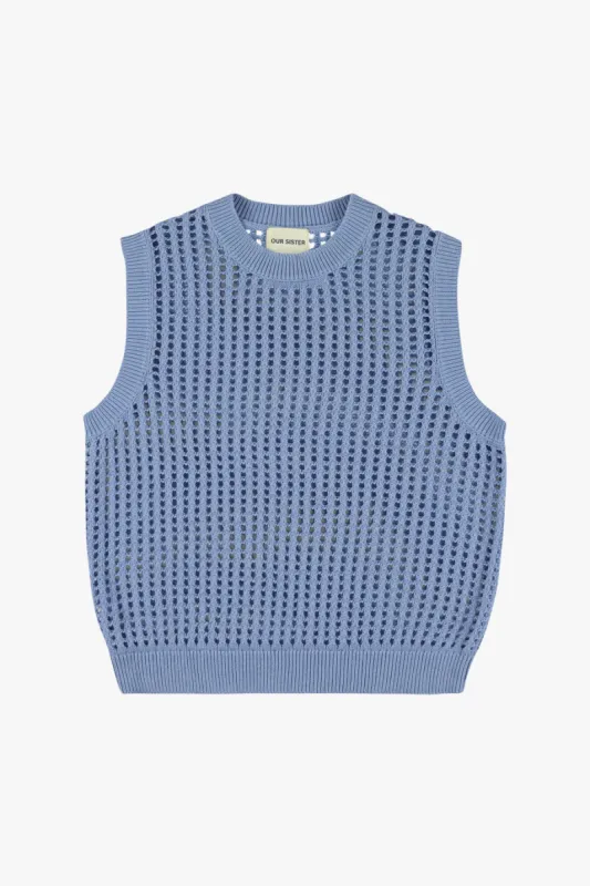 Margaret Crochet Vest Blue sold by Ivalo.com