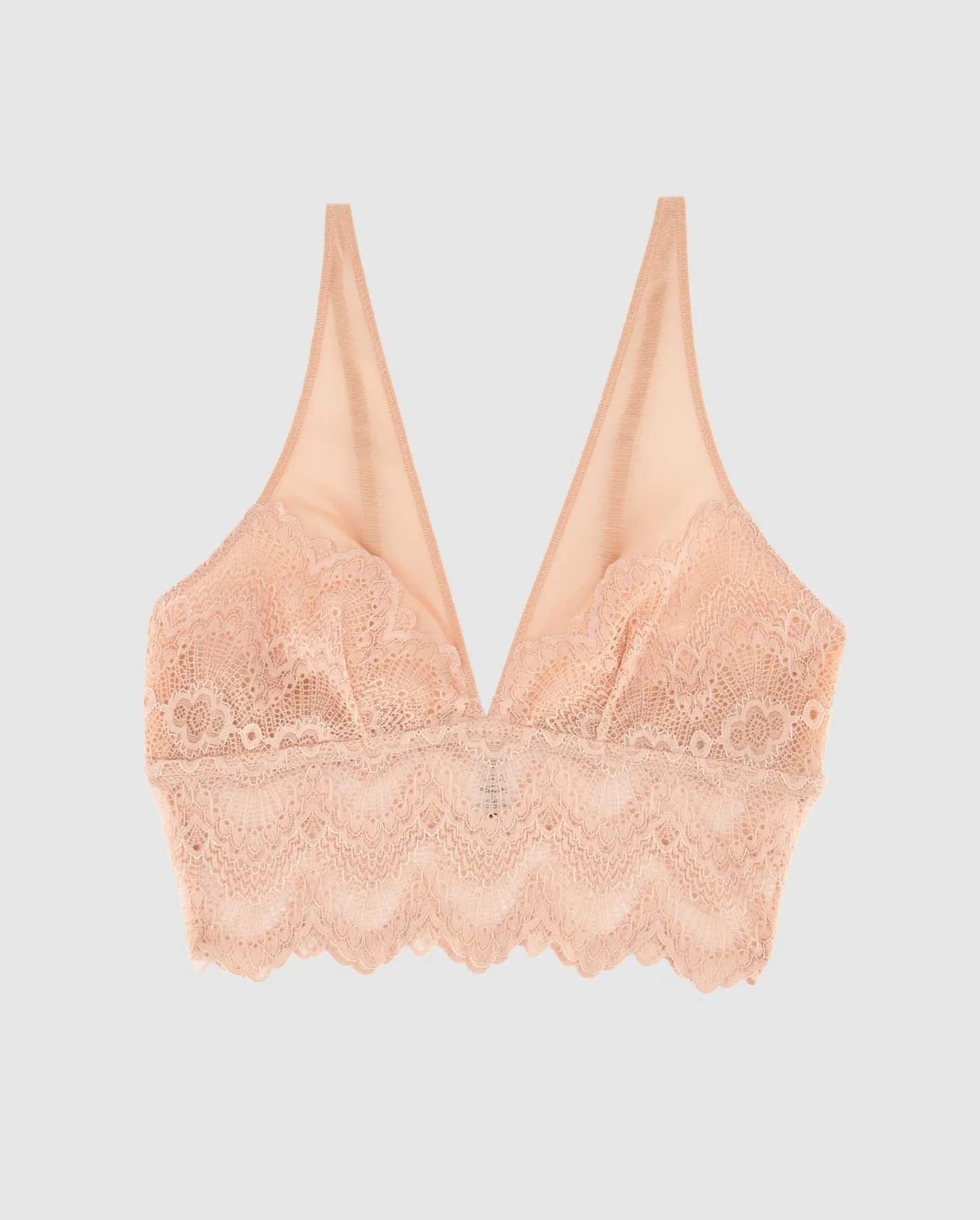 Lace Mesh Plunge Bralette Top Naked sold by Ivalo.com