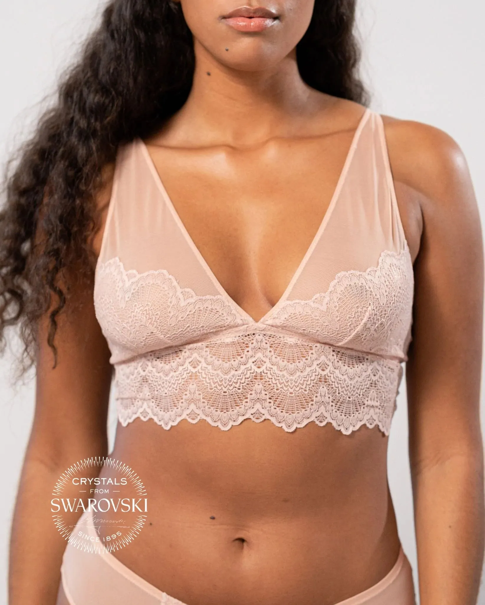 Lace Mesh Plunge Bralette Top Naked sold by Ivalo.com product image thumbnail 5