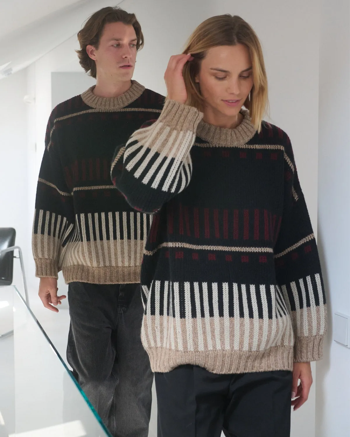 Ethno Alpaca Wool Sweater Black sold by Ivalo.com