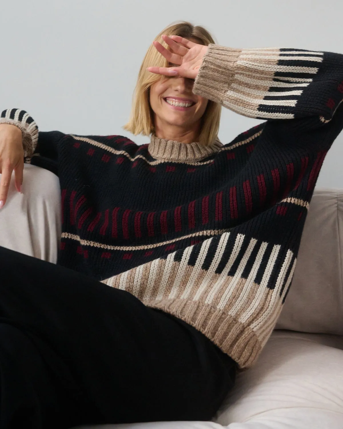 Ethno Alpaca Wool Sweater Black sold by Ivalo.com product image thumbnail 2