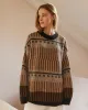 Ethno Alpaca Wool Sweater Brown sold by Ivalo.com