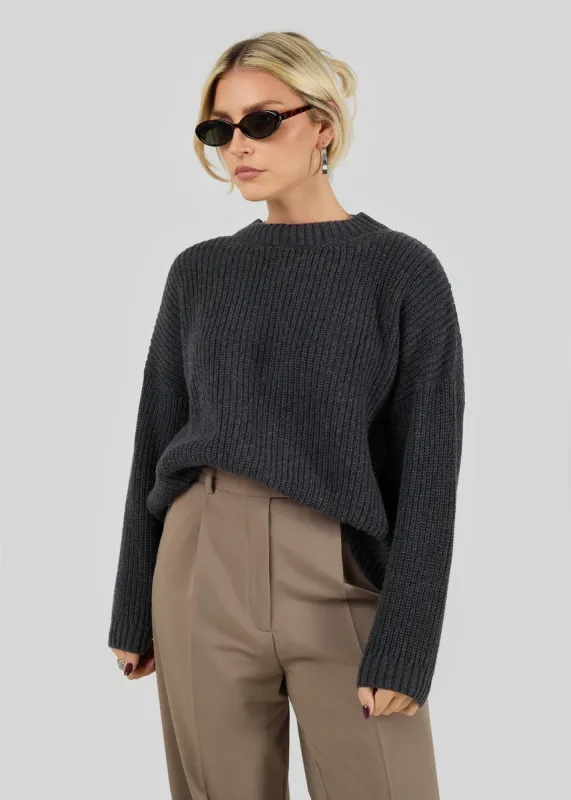 Essential Wool Sweater Charcoal sold by Ivalo.com