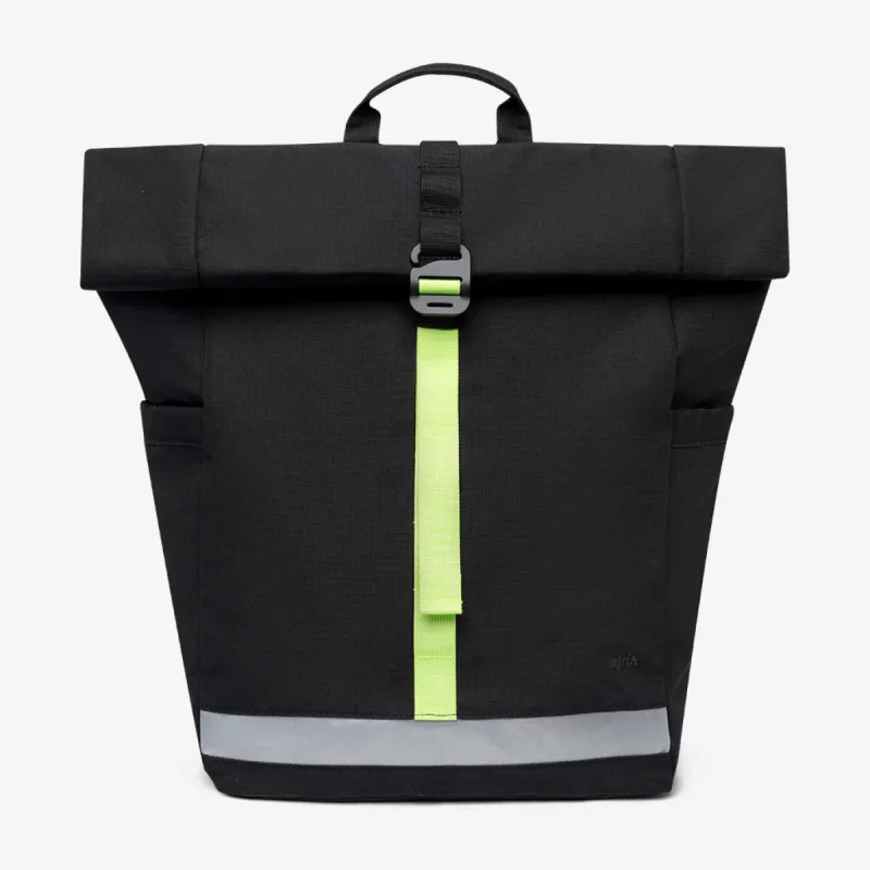 Lars Roll Backpack Black Lime Vandra sold by Ivalo.com