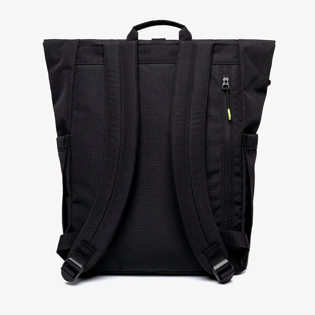 Lars Roll Backpack Black Lime Vandra sold by Ivalo.com product image thumbnail 4