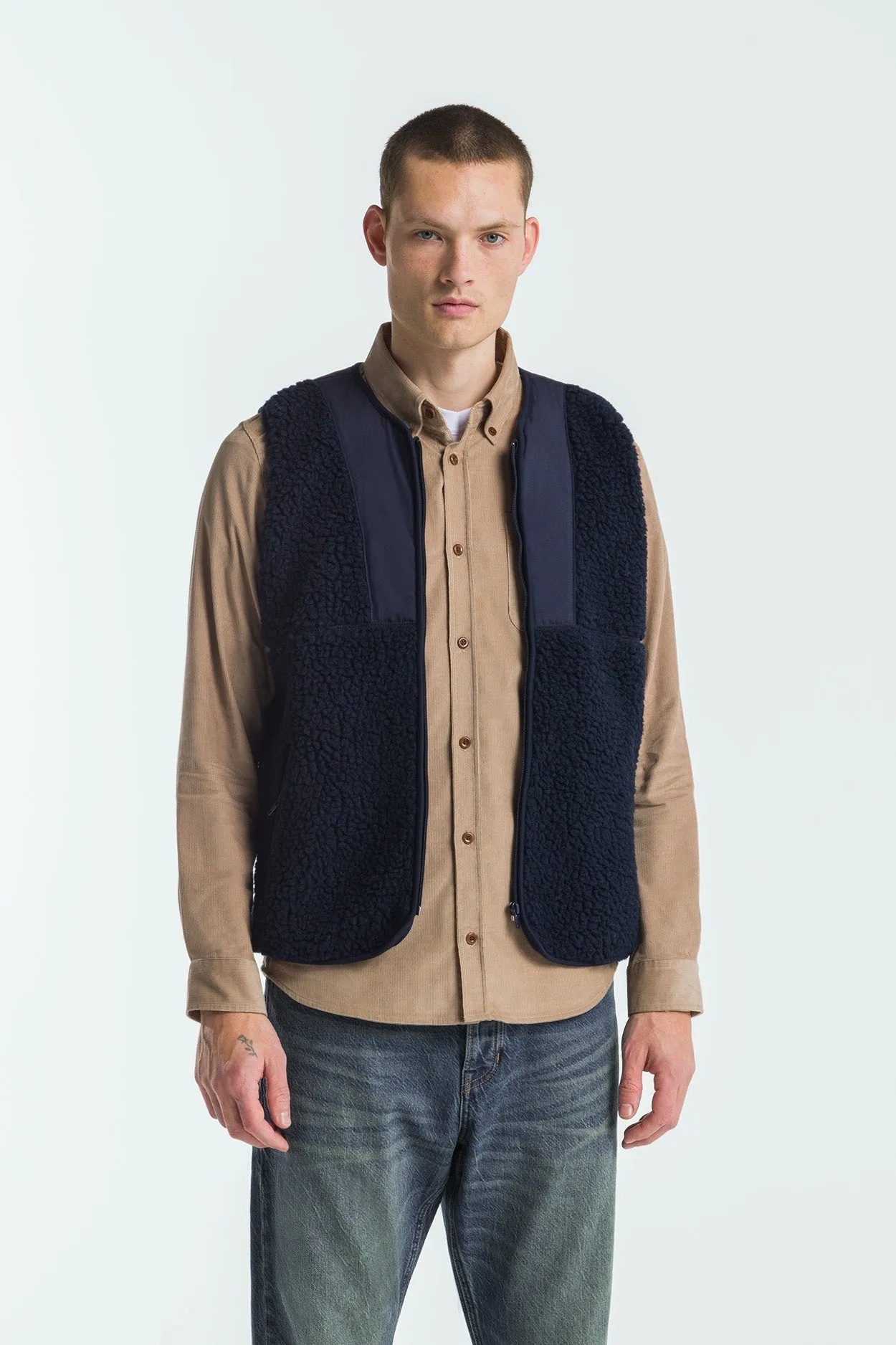 Tenji Unisex Sherpa Vest Maritime Blue sold by Ivalo.com