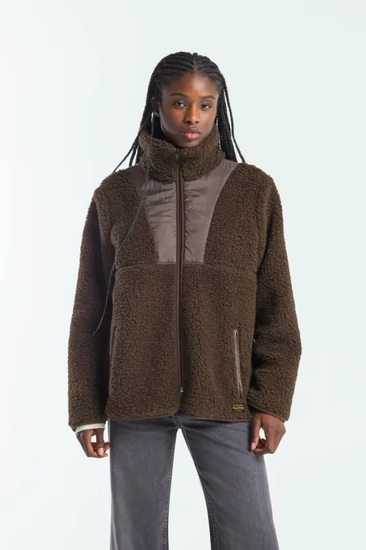 Totoku Unisex Sherpa Jacket Chocolate Brown sold by Ivalo.com