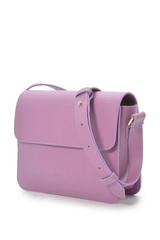Squere Leather Shoulder Bag Mauve sold by Ivalo.com