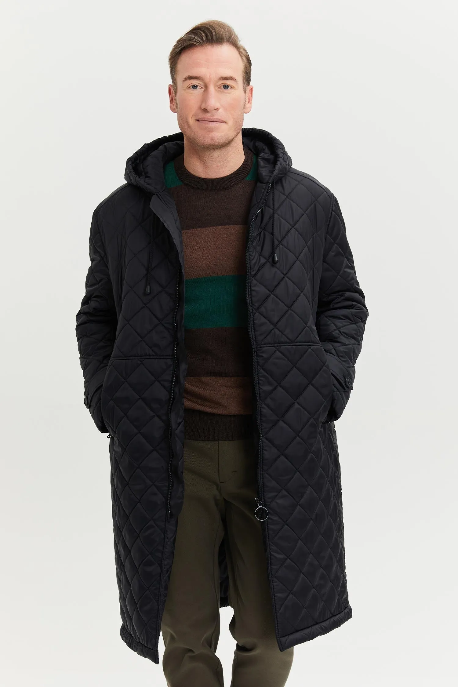 Pentti Water & Wind Repellent Quilted Parka Coat Black sold by Ivalo.com