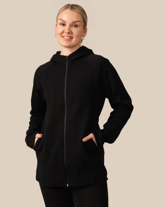Toive Zip-Up Hoodie Long Black sold by Ivalo.com