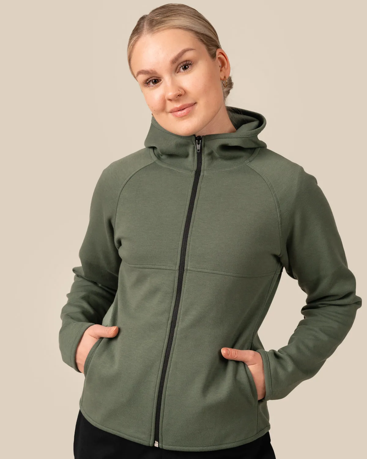 Toive Zip-Up Hoodie Sage Green sold by Ivalo.com