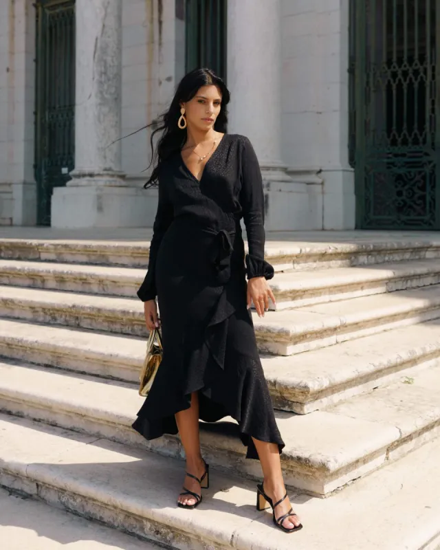 Eloise Dress Black Leo sold by Ivalo.com